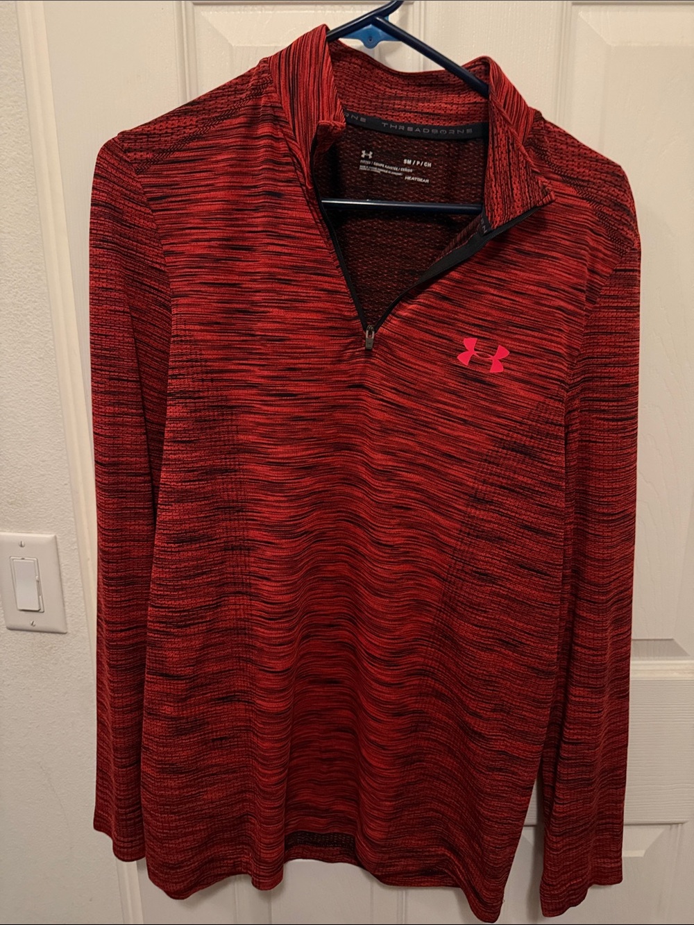 Under Armour Men’s Red/Black Quarter-Zip Performance Sweater